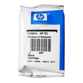 Cartridge LOOSEPACK 703 Black CD887AA (Tanpa Box), Tinta Printer HP Deskjet D730 F735 K109 K209a K209g AiO - Photosmart K510a Original HP