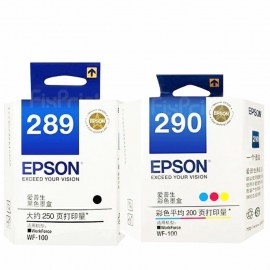 Original Cartridge Epson T289 T 289 C13T289190 Black, Tinta Printer Epson WF100 Original