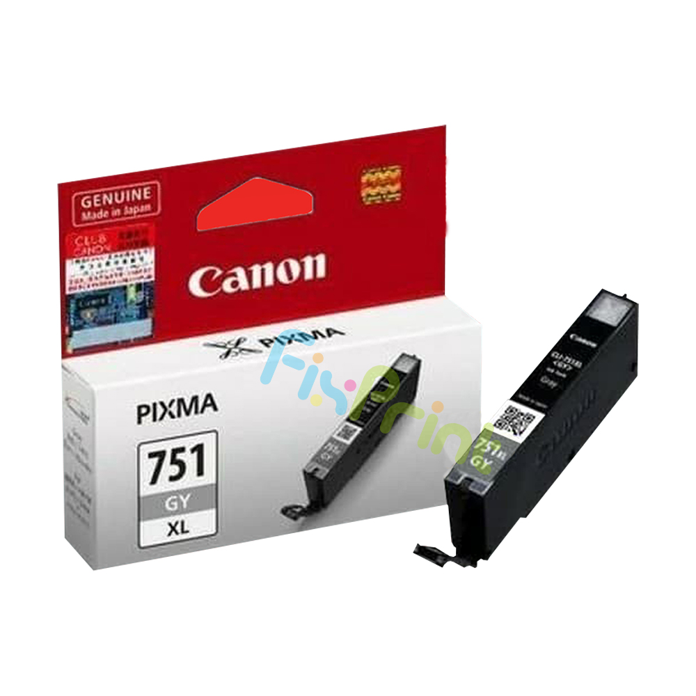 Cartridge Original Canon CLI-751 CLI751 751 751  CLI-751GY Grey, Tinta Printer Canon iX6770 iX6870 MG5470 MG5570 MG5670 MG6370 MG6470 MG7170 MG7570 MX727 MX927 iP7270 iP8770 Abu Abu