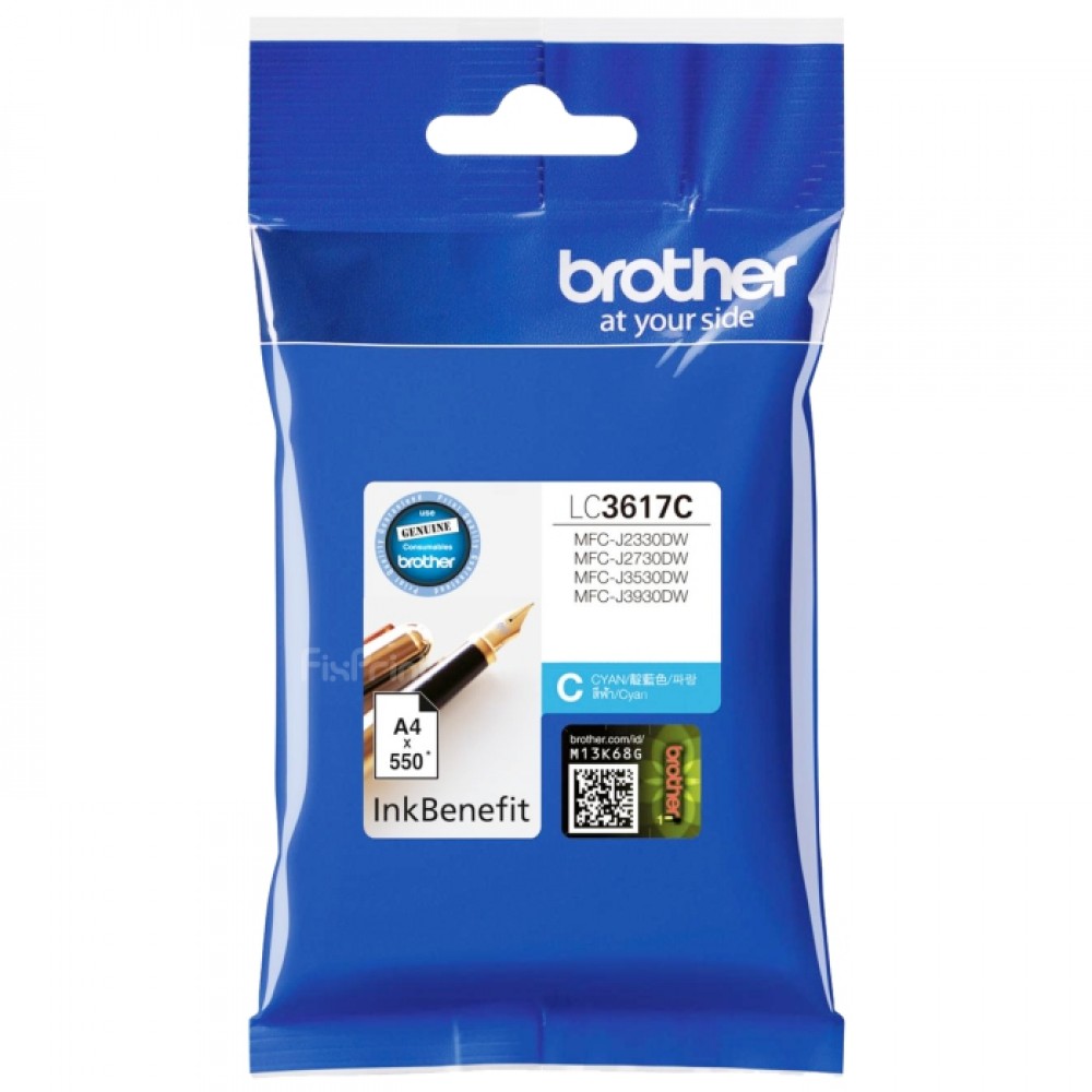 Cartridge Brother LC-3617C LC3617 Cyan Original, Tinta Printer Brother MFC J2230DW J2730DW J3530 J3930DW