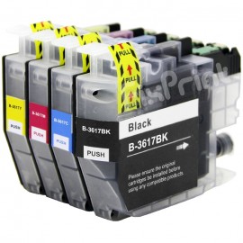 Cartridge Xantri Bro LC3617 LC3617BK LC 3617 Black, Tinta Printer Bro MFC J2230DW J2730DW J3530 J3930DW Chip