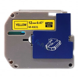 Label Tape Casette Xantri Bro MK631 12mm Black On Yellow MK 631 12mm x 8mm, Printer Bro PTouch PT90 PTM95