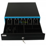 Cash Drawer CD408, IWare Laci Kasir CD-408 RJ-11 (HITAM - BIRU)