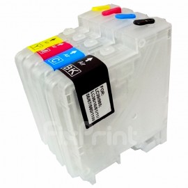 Cartridge Refillable MCISS Bro LC38 LC39 LC11 LC16 LC61 LC65 LC67 LC980 LC1100 Pendek, Cartridge DCP-J125 DCP-J315W DCP-J515W MFC-J220 MFC-J265W, MFC-J410 MFC-J415W DCP 145C 165C 195C J175W Pendek