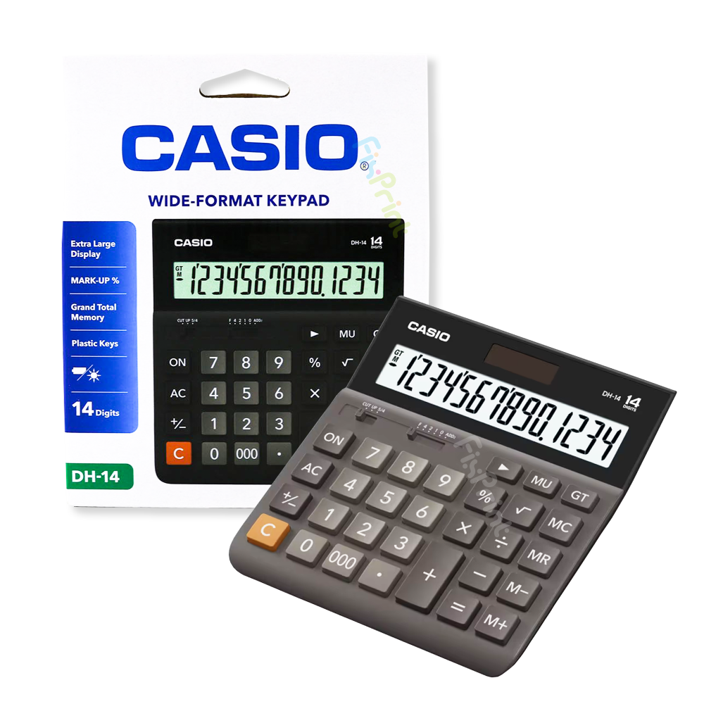 Kalkulator Casio DH-14-BK 14 Digit, Calculator Desktop 14 Digits DH 14 Original