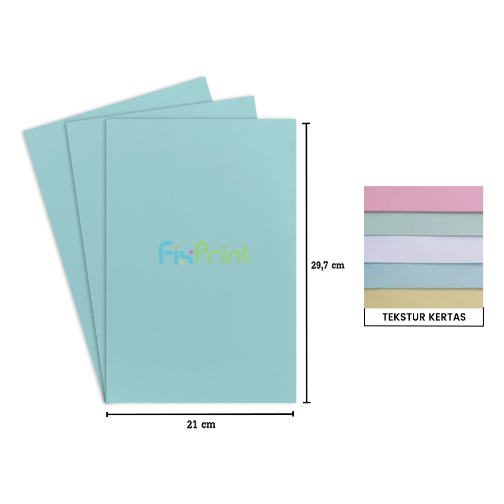 Kertas Brief Card A4 160gr isi 20Lmbr Hijau Muda, Kertas Manila BC (Brief Card) A4 210mm x 297mm For Inkjet Laserjet isi 20Lmbr Paper Brief Light Green