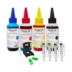 PAKET CMYK 100ml+Refill Kit 810+Spuit 5ml, Cartridge PG810 CL811 PG47 CL57 PG745 CL746