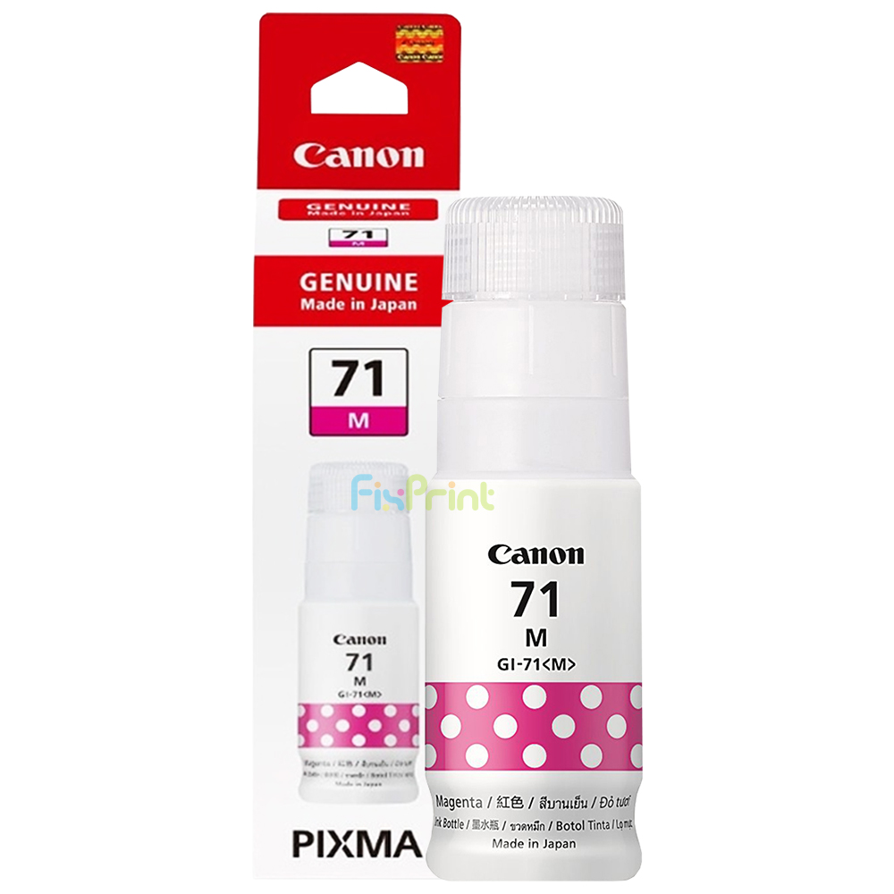 Tinta Canon Original GI-71 GI71M GI 71 Dye Base Magenta 70ml, Refill Printer PIXMA G1020 G2020 G3020 G3060 G2770 G3770 G4770 G1737