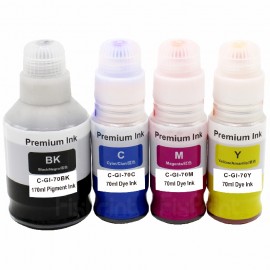 Tinta Compatible GI-70 Yellow 70ml, Refill Printer Can PIXMA G5070 G6070 GM2070 GM4070 G7070