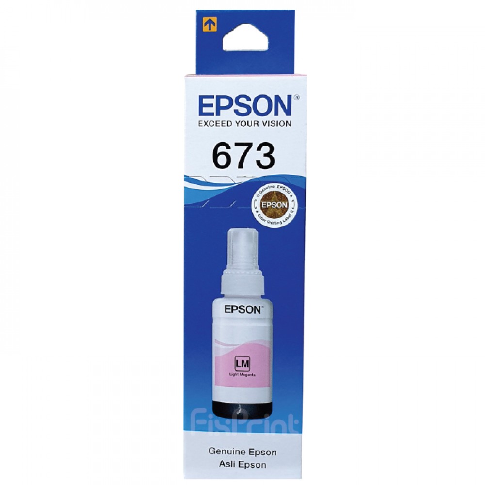 Tinta Refill Epson Original Ori 673 t6736 Light Magenta 70ml, Tinta Refill Printer Epson L800 L805 L810 L850 L1800