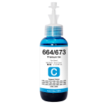 Tinta Premium Dye Base 664/673 Cyan 100ml Refill Printer EP L110 L120 L210 L220 L300 L310 L350 L355 L360 L365 L380 L405 L455 L485 L550 L555 L565 L100 L200 Compatible