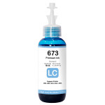 Tinta Premium 673 Light Cyan 100ml Refill Printer EP L800 L805 L810 L850 L1800 Compatible