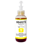 Tinta Premium Dye Base 664/673 Yellow 100ml Refill Printer EP L110 L120 L210 L220 L300 L310 L350 L355 L360 L365 L380 L405 L455 L485 L550 L555 L565 L100 L200 Compatible