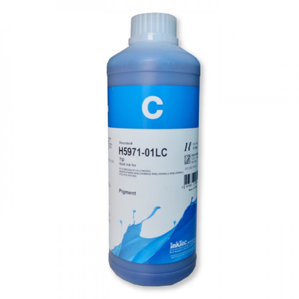 Tinta Refill Inktec H5971-01LC Pigment Cyan 1 Liter Cartridge HPC 932 933 932XL 933XL 950 951 950XL 951XL 970 971 970XL 971XL 952 952XL 953 953Xl 954 954XL 955 955XL 972x 973x 993x Printer Officejet Pro X451dn X451dw X476dn X476dw