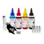 PAKET CMYK 100ml+Refill Kit 680+Spuit 5ml, Cartridge 802 803 680 60 61 703 704 678 46 683