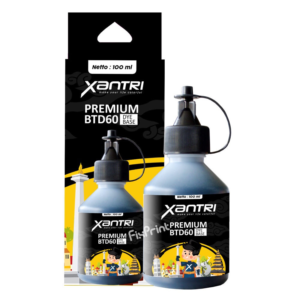 Tinta Xantri BTD60 Black 100ml, Printer Bro DCPT310 DCPT510W DCPT710W MFCT810W MFCT910DW