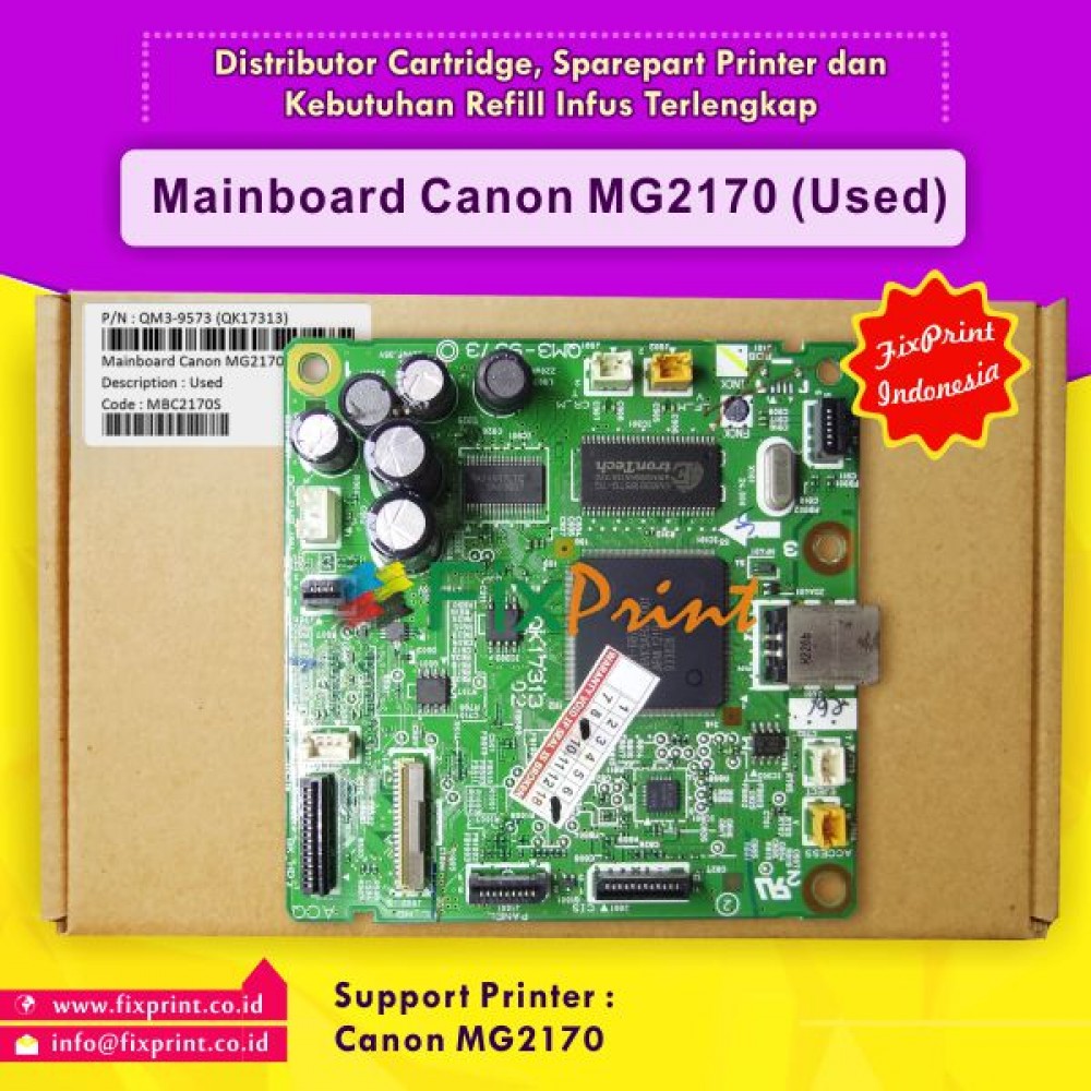 Board Canon MG2170 Used, Mainboard mg2170 Used, Motherboard mg2170 Cabutan